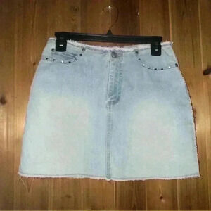 Y2K Lazer Denim Skirt